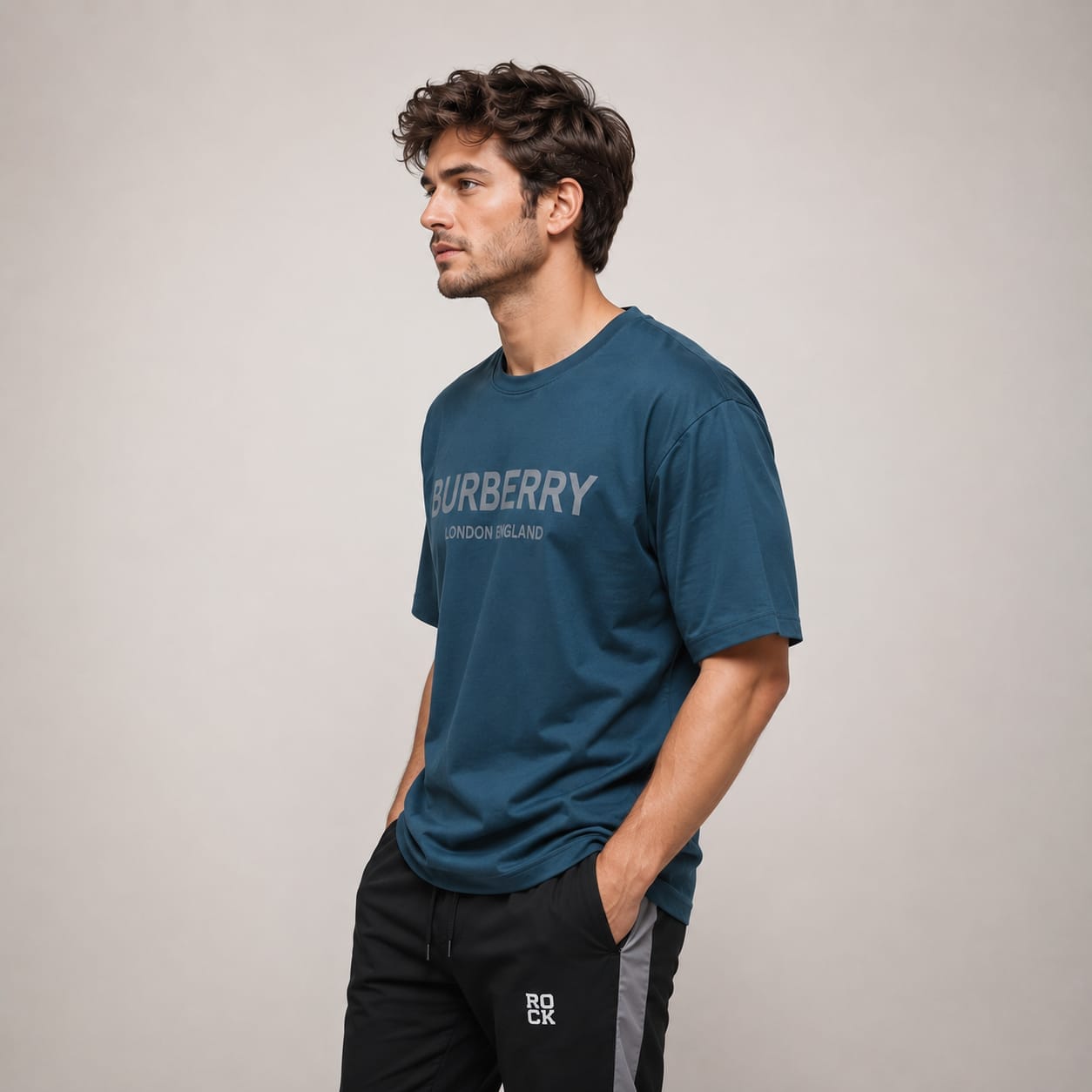 Men’s Oversized Drop Shoulder Peat colour - Image 3
