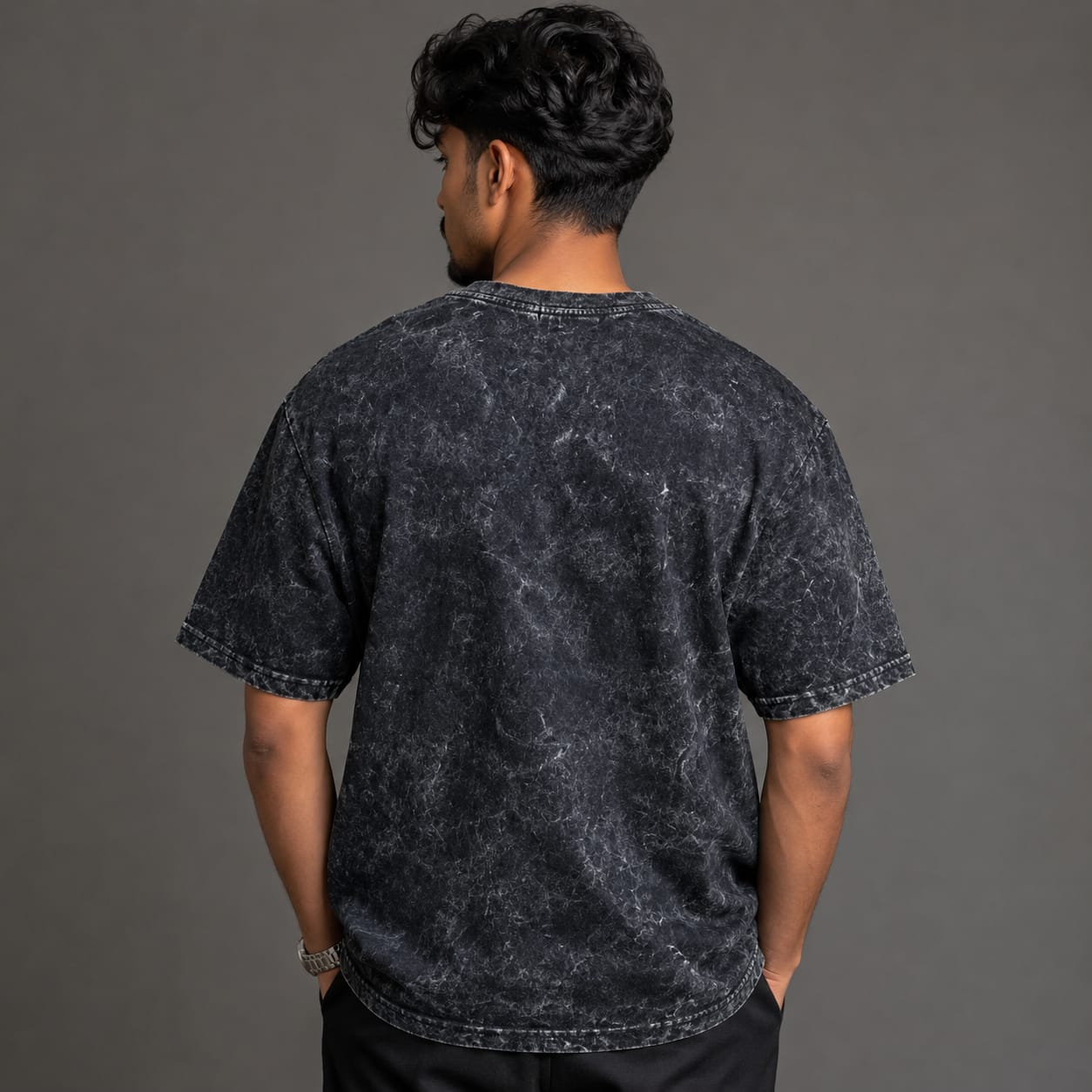 Premium Oversized Acid Wash 'BUERBRY' Graphic Tee - Image 3